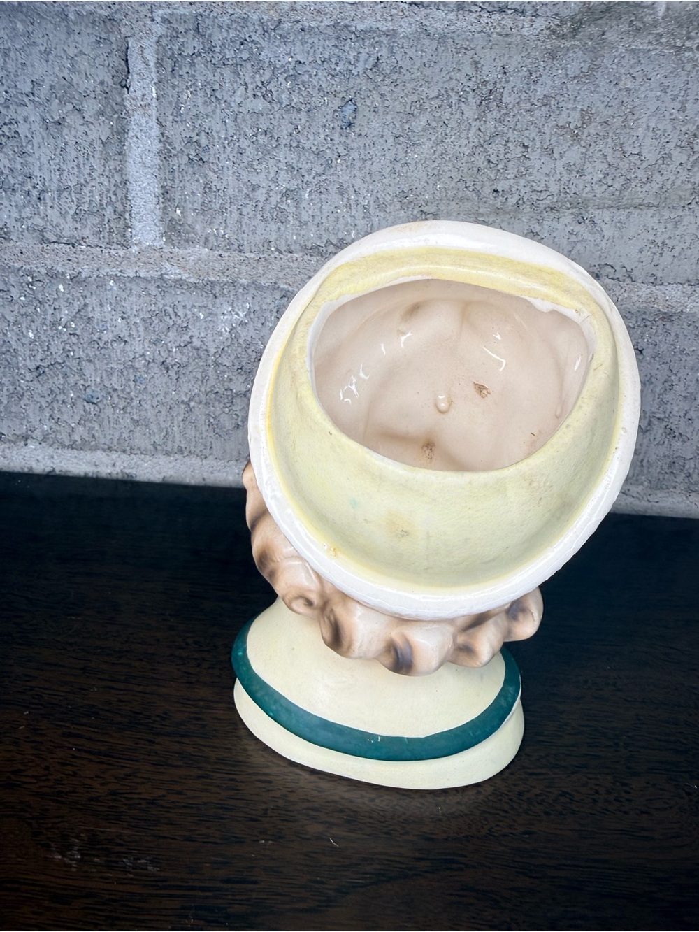 Vintage Lady Head Vase w/ Pink Roses | Mid Century Ceramic Planter Glam Decor - Picture 7 of 9